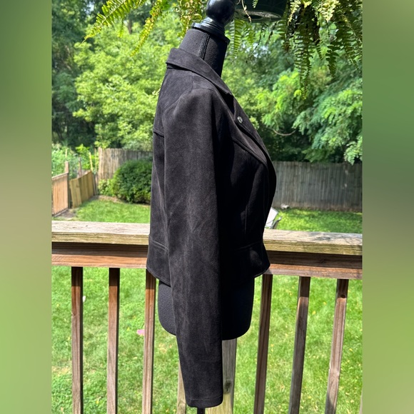 Have Black Faux Suede Women's Moto style Jacket medium - Picture 5 of 9